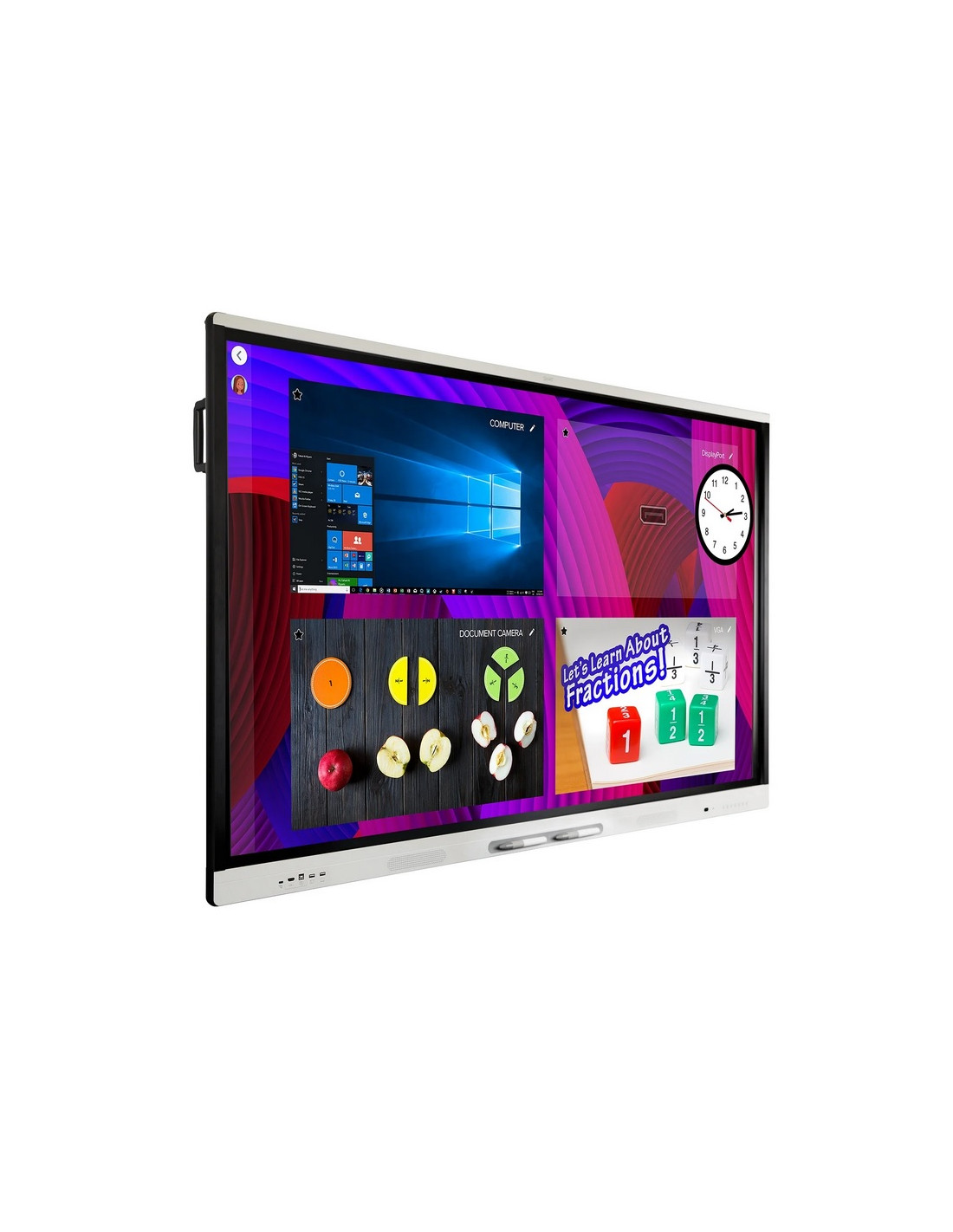 Tablero inteligente 4K HD de 75 pulgadas, pizarra digital interactiva,  pantalla táctil electrónica, integrada en Android 11, tablero inteligente  de