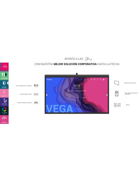 Monitor 4K táctil Capacitivo 86" Newline VEGA Pro Videoconferencia Integrada