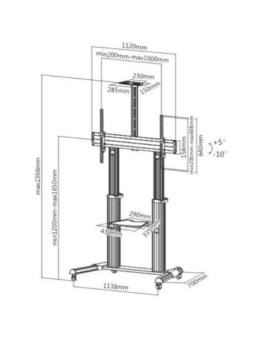 SOP. SUELO MOVIL TRAULUX 60"-100" + SOP. CAMARA