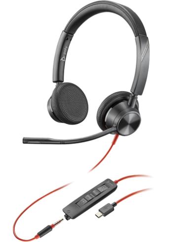 POLY Blackwire 3325 USB-C 3.5mm Stereo Headset