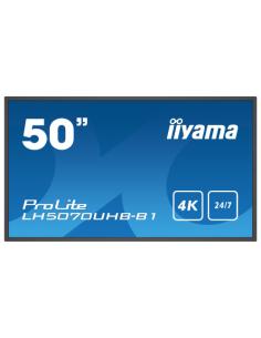 iiyama LH5070UHB-B1 pantalla de señalización Pantalla plana para señalización digital 125,7 cm (49.5") VA 700 cd / m² 4K Ultra H