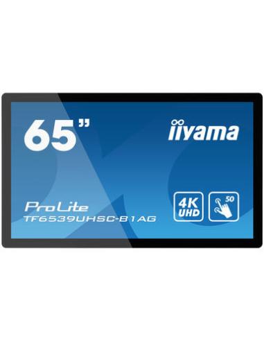 iiyama TF6539UHSC-B1AG pizarra y accesorios interactivos 165,1 cm (65") 3840 x 2160 Pixeles Pantalla táctil Negro USB