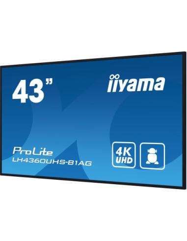 iiyama PROLITE Pizarra de caballete digital 108 cm (42.5") LED Wifi 500 cd / m² 4K Ultra HD Negro Procesador incorporado Android
