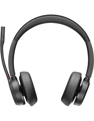 POLY Auriculares Voyager 4320-M con certificación para Microsoft Teams + llave BT700 + soporte de carga