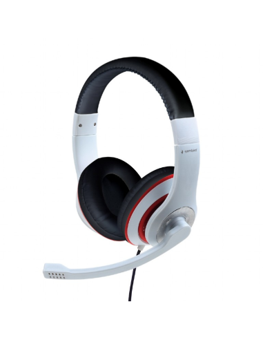 AURICULARES GEMBIRD MICROFONO CONTROL VOL BLANCO NEGRO ALAMBRICO