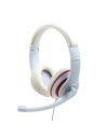 AURICULARES ESTEREO GEMBIRD  COLOR BLANCO CON ARO ROJO