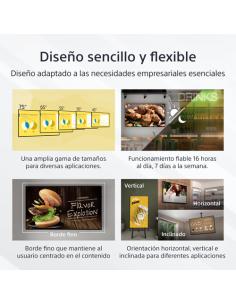 Sony FW-65EZ20L pantalla de señalización Pantalla plana para señalización digital 165,1 cm (65") LED Wifi 350 cd / m² 4K Ultra H 2