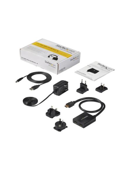 StarTech.com Multiplicador de Vídeo HDMI de 2 Puertos - Splitter HDMI 4k 30Hz de 2x1 Alimentado por USB