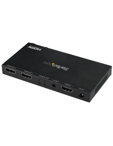 StarTech.com Divisor HDMI de 2 Puertos - de 4K 60Hz con Escalador Incorporado