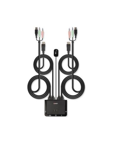 Lindy 42344 interruptor KVM Montaje en rack Negro