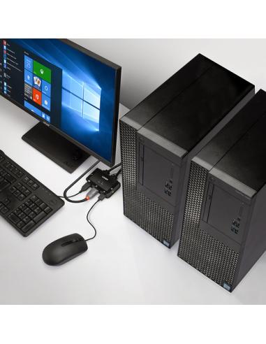 Lindy 42344 interruptor KVM Montaje en rack Negro