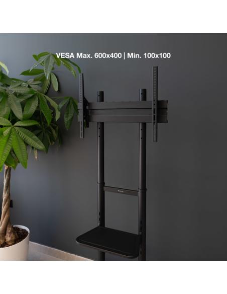 TooQ RAMSÉS Soporte de Suelo con Ruedas para Pantallas 37"- 70", Negro